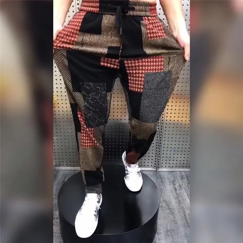 

Корейские модные осенне-зимние новые шерстяные повседневные брюки мужские трендовые свободные шаровары уличная одежда мужские брюки мужские шаровары