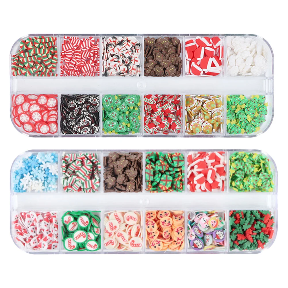 

Nailmanicure Christmas Charmsclay Stickers Decals Diy 3D Ail Polymer Decors Jewelry Ornaments Pieces Supply Accessories Slice