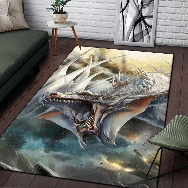 Chinese Dragon Printed Carpet for Living Room Rugs Camping Stranger Things Picnic Mats Anti-Slip E-sports Rug Yoga Mat Floor