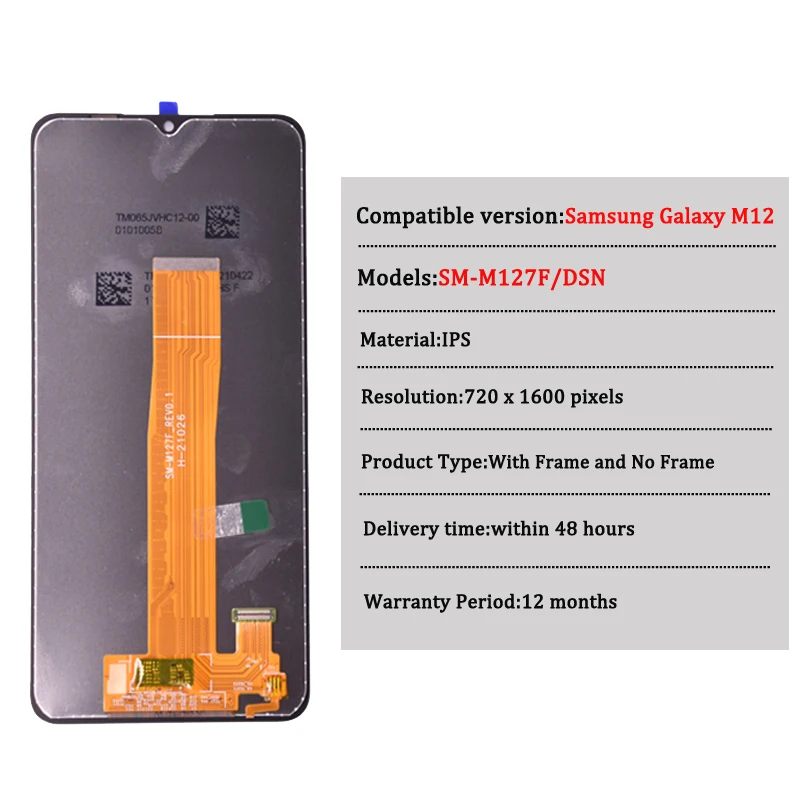 Оригинальный ЖК-дисплей для Samsung Galaxy M12 M127 сенсорный экран дигитайзер сменный