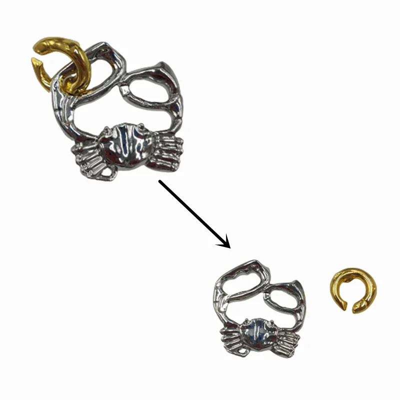 

2022 NEW Classic Puzzle High IQ 4★ Crab Lock Tooth Metal Brain Teaser Magic Baffling Puzzles Game Toys for Children Adults