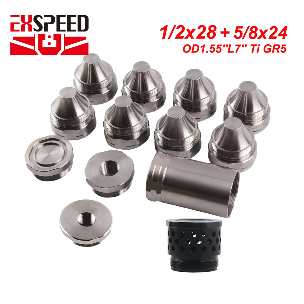 

7'' L 1.55'' OD 1/2x28+5/8x24 Stainless Steel 1.375x24 Modular Solvent Cleaning Filter+Aluminum blind Front end Cap