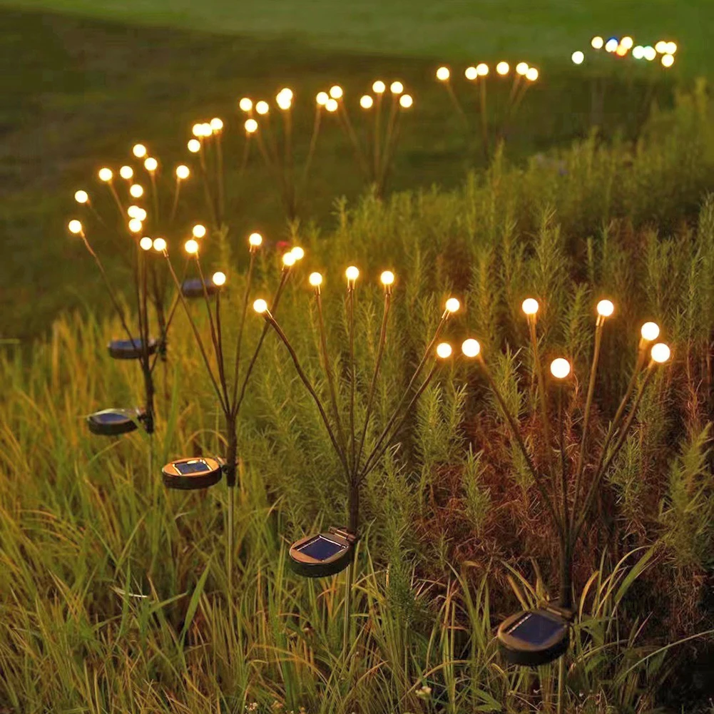 

2Pcs Firework Firefly Swing Light Solar LED Light Outdoor Garden Decoration Landscape Light For Lawn Courtyard Decor Solar Lamps
