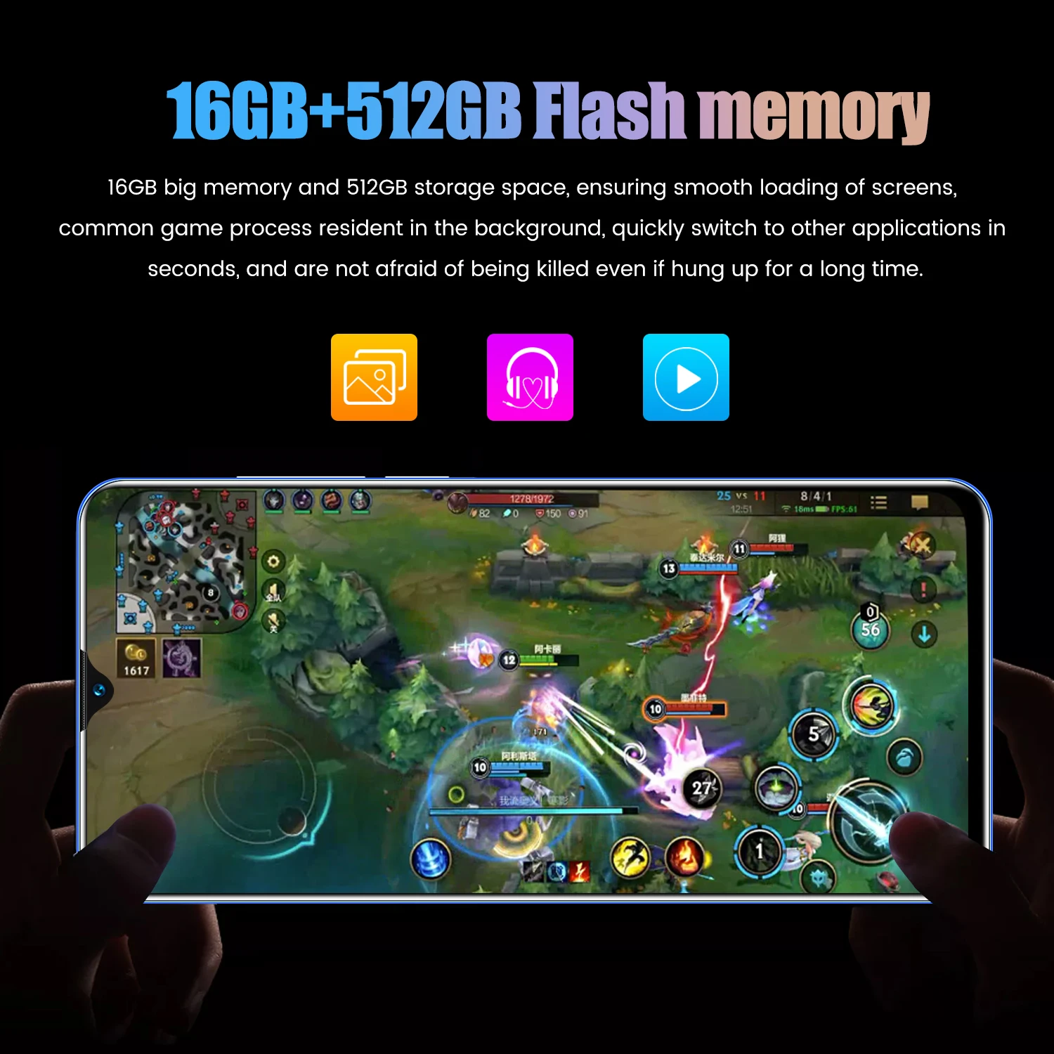 Новинка телефон с диагональю экрана 6 8 дюйма 3G LTE экраном 16 ГБ + 512