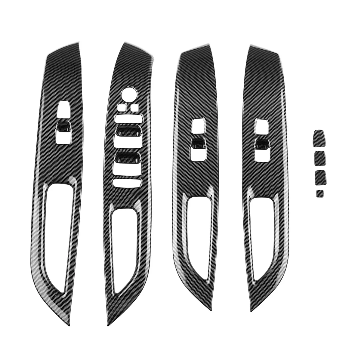 

Car Carbon Fiber Window Glass Lift Button Switch Cover Trim Door Armrest Panel for 2022 2023 US Version