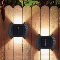 led solar wall lamp outdoor waterproof up and down luminous lighting garden decoration solar lights stairs fence sunlight lamp