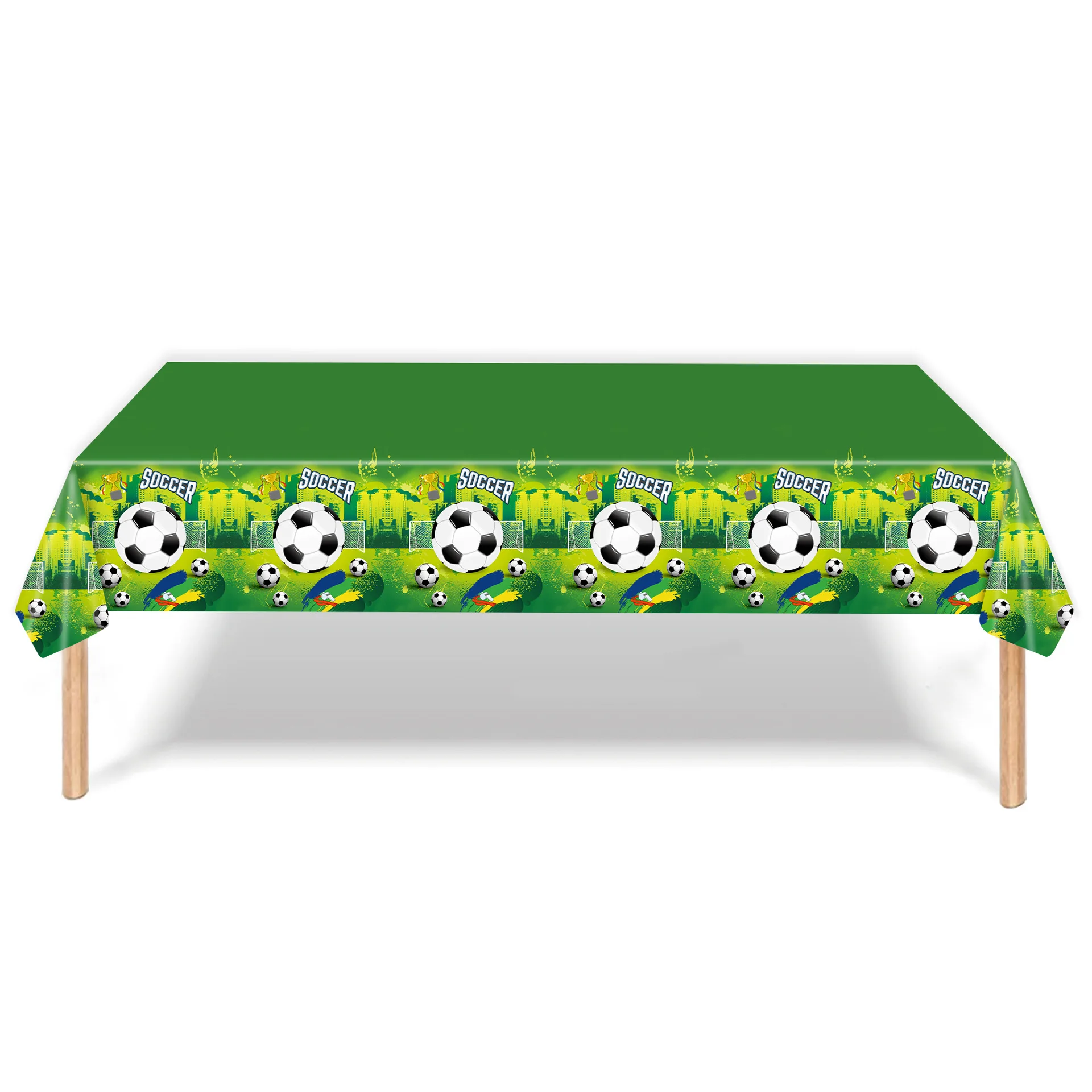

1PC 137x274CM Football Soccer Tablecloth Table Cover Theme Kids Party Decoration Supplies