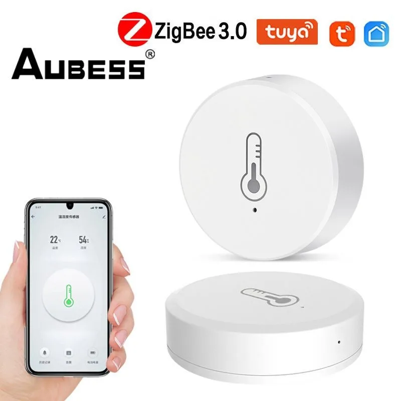 

Смарт-датчик температуры и влажности Tuya ZigBee, работает со шлюзом Zigbee через приложение Alexa Google Home SmartLife/Tuya