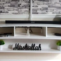 Wooden Mashallah Freestanding Art sign Muslim Islamic Eid Mubarak Ramadan Kareem Home table centerpiece tabletop Decoration gift 2