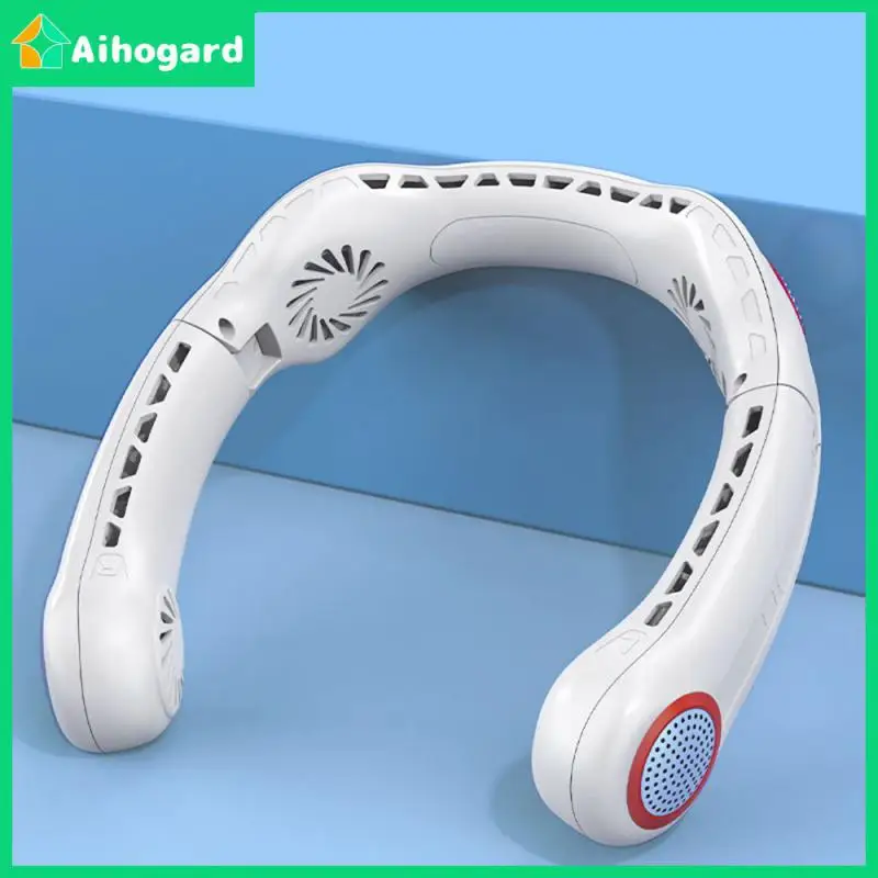 

Portable Lazy People Hanging Neck Fan Hanging Neck Fan Outdoor Sports Small Fan Neck Fan Quad Core Leafless Hanging Neck Fan