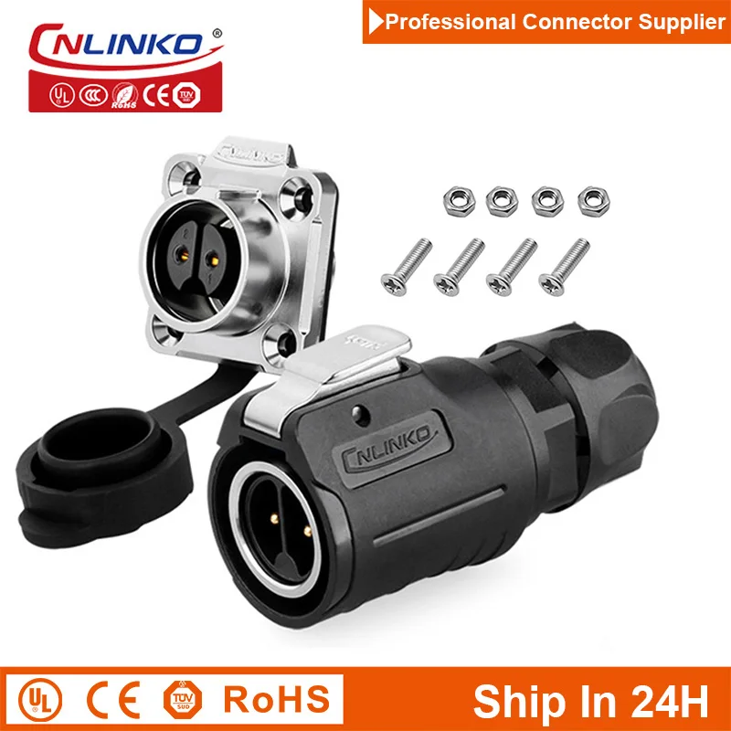 

Cnlinko LP16 M16 Waterproof 2pin 10A Power Connector Male Female Socket Plug Wire Joint for UAV Scooter Automobile Free Shipping