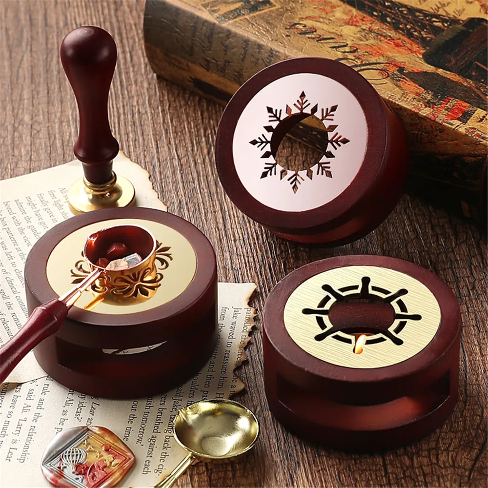 

Retro Wax Seal Melting Furnace Wood Oven Wax Pot Beads Sticks Heater Wax Warmer Melting Glue Candle Christmas DIY Craft Tool