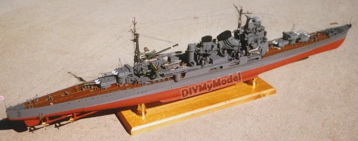 

DIYMyModeI World War II Japanese Navy heavy cruiser Kaohsiung DIY Handcraft Paper Model Kit HandmadeToy Puzzles Gift Movie prop