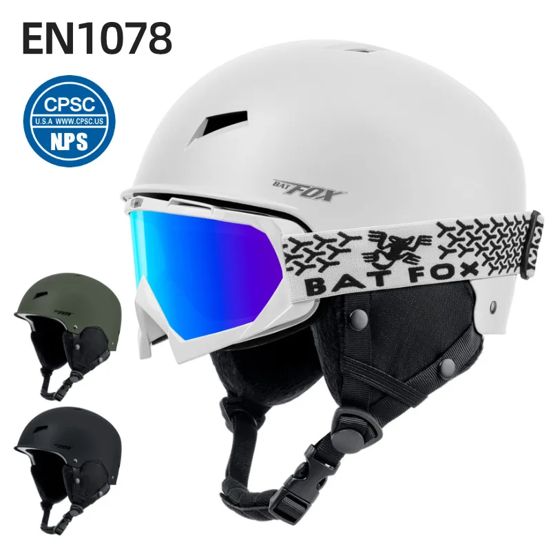 

BATFOX Ski Helmet Anti-Collision Protective Gear Men And Women Adult Outdoor Riding Warm Ski Helmet HM003-3