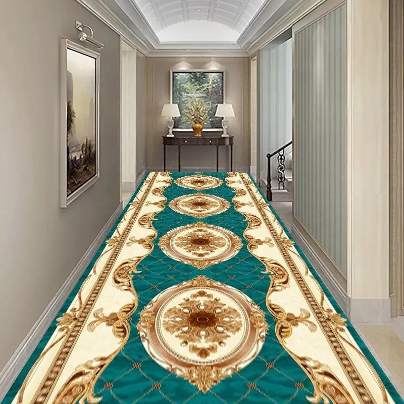 

Chinese Style Corridor Aisle Carpet Hotel Hotel Stairs Non-Slip Floor Mats Home Entrance Carpet Custom Corridor Long Carpet