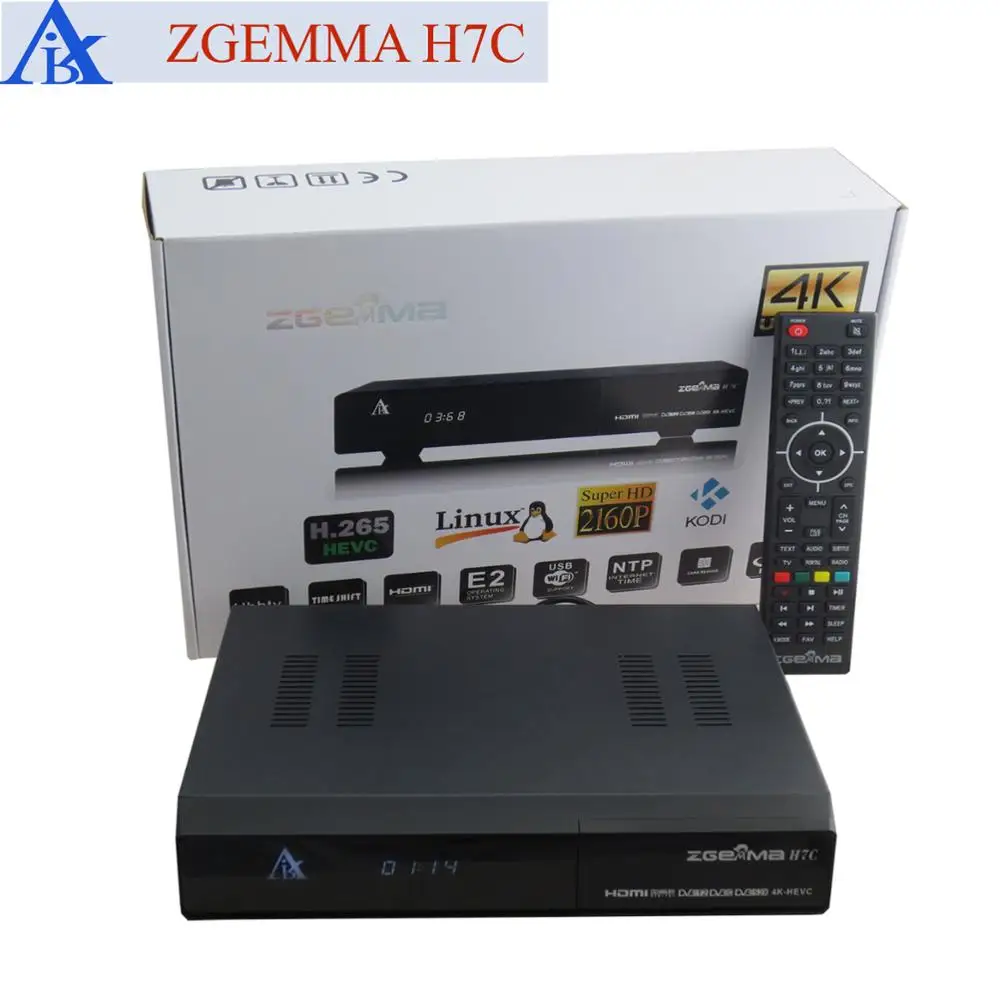 Спутниковый ТВ-ресивер 4k UHD dvb s2x/s2 + двойной t2 / c zgemma h7c