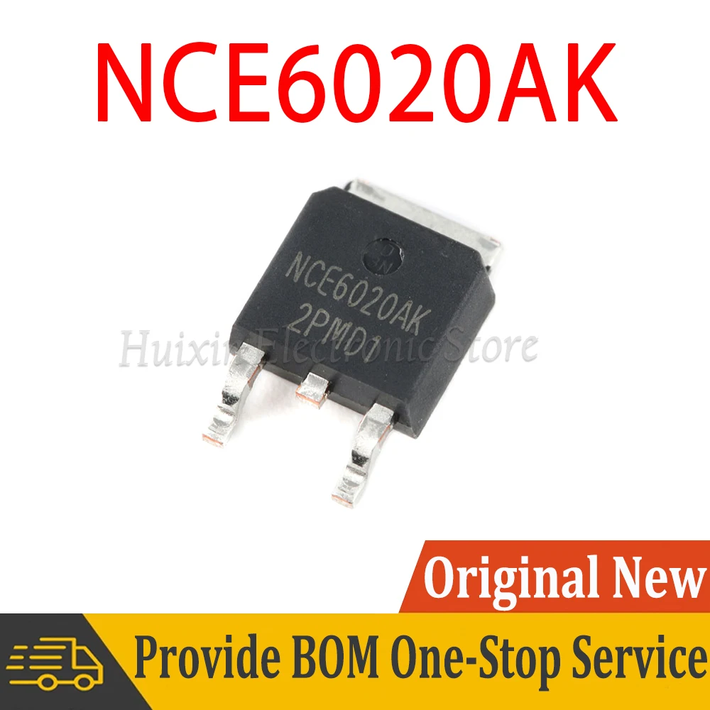 

5pcs NCE6020AK NCE6020 TO-252-2 60V 20A N-channel MOS Field Effect Tube SMD New and Original IC Chipset