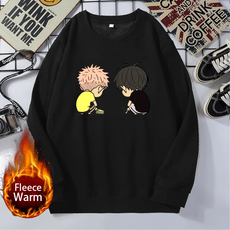 

19 дней Chibi Ванна смешные аниме мультфильм Толстовка для женщин He Tian Jian Yi Черный Crewneck Sweatshitrs старый Xian пуловер свитшот