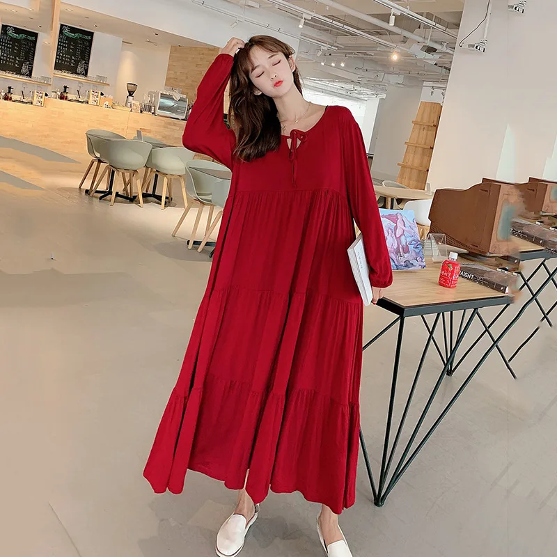 Long Sleeve Nightdress For Women Cake Dress Pajamas Dress Outerwear Homewear Feminino Vestido Pijamas De Mujer Night Gown