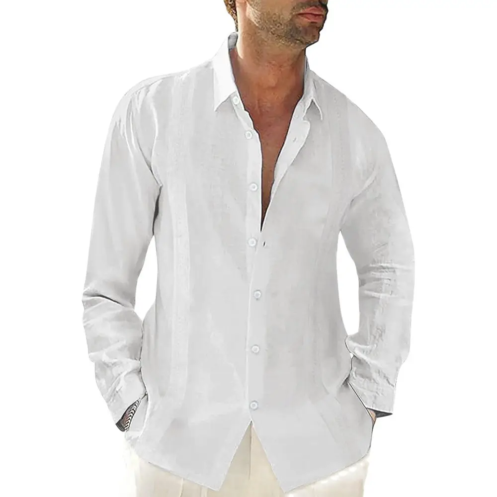 

Ladiguard Plus Size Men Fashion Shirt blusas Sexy Mens clothing 2023 Single-breasted Top Long Sleeve Blouse Autumn Casual Shirts