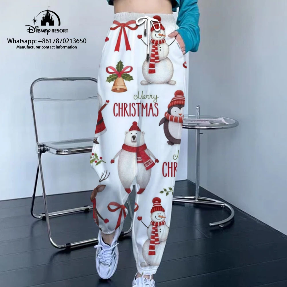 

2022 New Fall Casual Pants Ladies Sports Pants Disney Minnie Anime Street Style Small Feet All-match Unisex Sports Pants