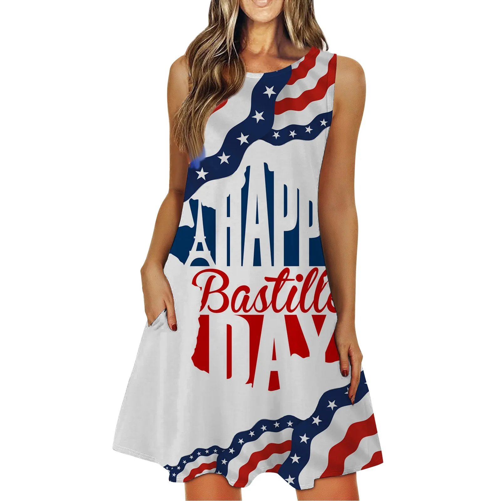 

Женское летнее платье-мини без рукавов, с цветочным принтом и открытой спиной