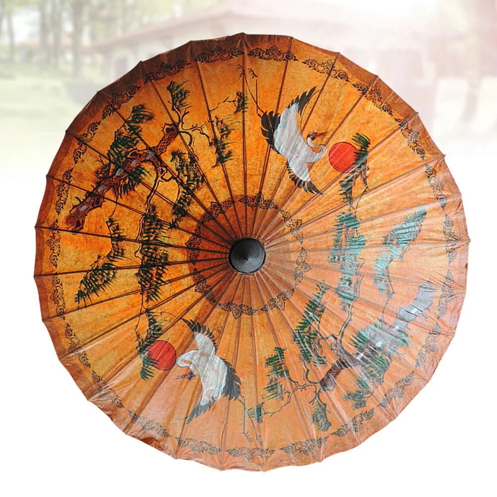 Paraguas de papel a prueba de lluvia, sombrilla China japonesa, aceite de aceite, baile Vintage, accesorios asiáticos hechos a mano
