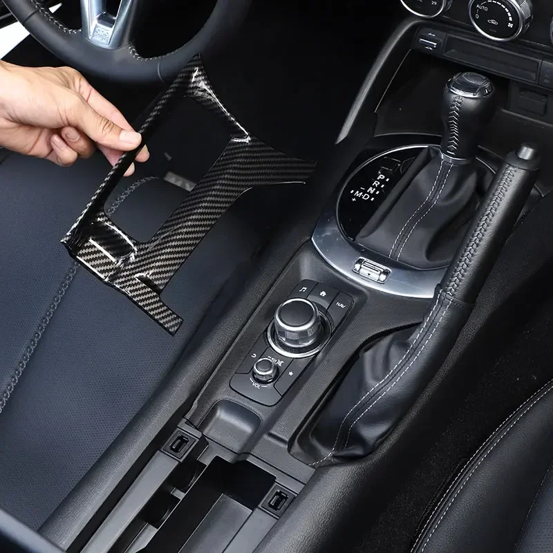 Для Mazda MX-5 ND 2016-2023 ABS углеродное волокно/красная автомобильная мультимедийная