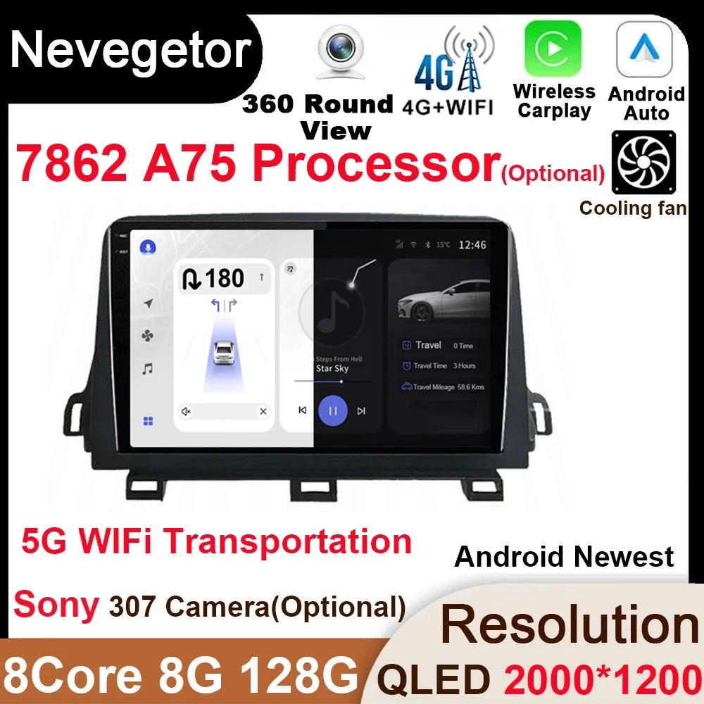 

Автомагнитола для MG HS 2018 - 2021 Android 12,0, мультимедийный видео GPS, стерео-навигация для Carplay, авто DSP, Wi-Fi, OBD, задний SWC, без DVD