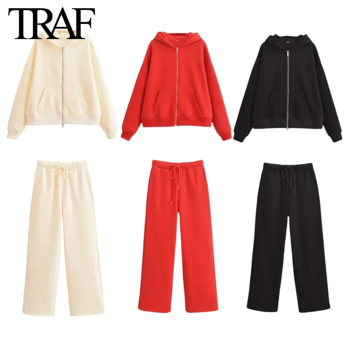 Женский однотонный комплект из 2 предметов толстовка с капюшоном и длинным