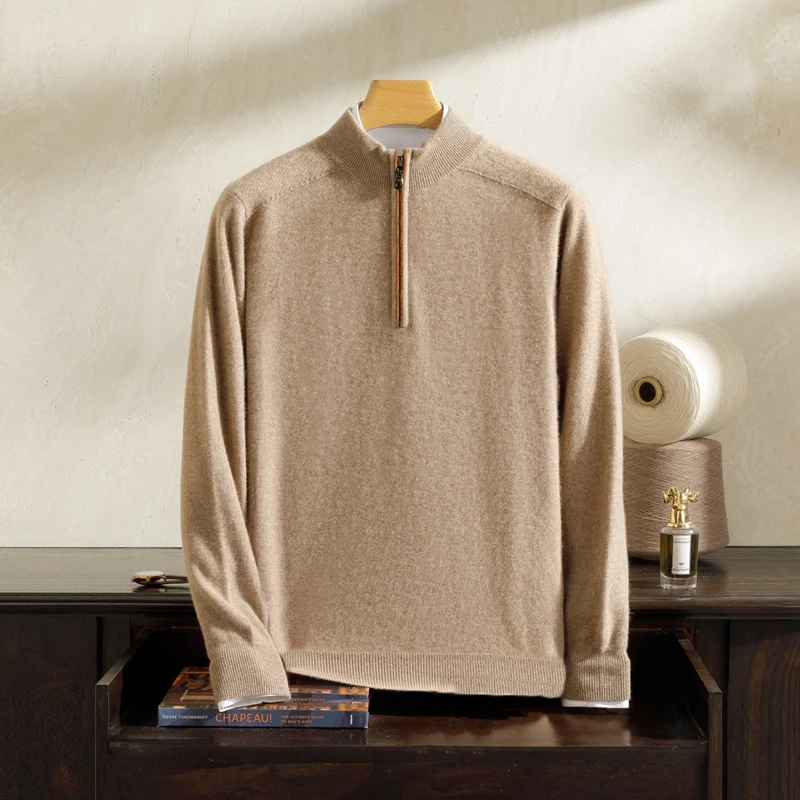 Свитер из 100% чистого кашемира класса А мужской вязаный пуловер с