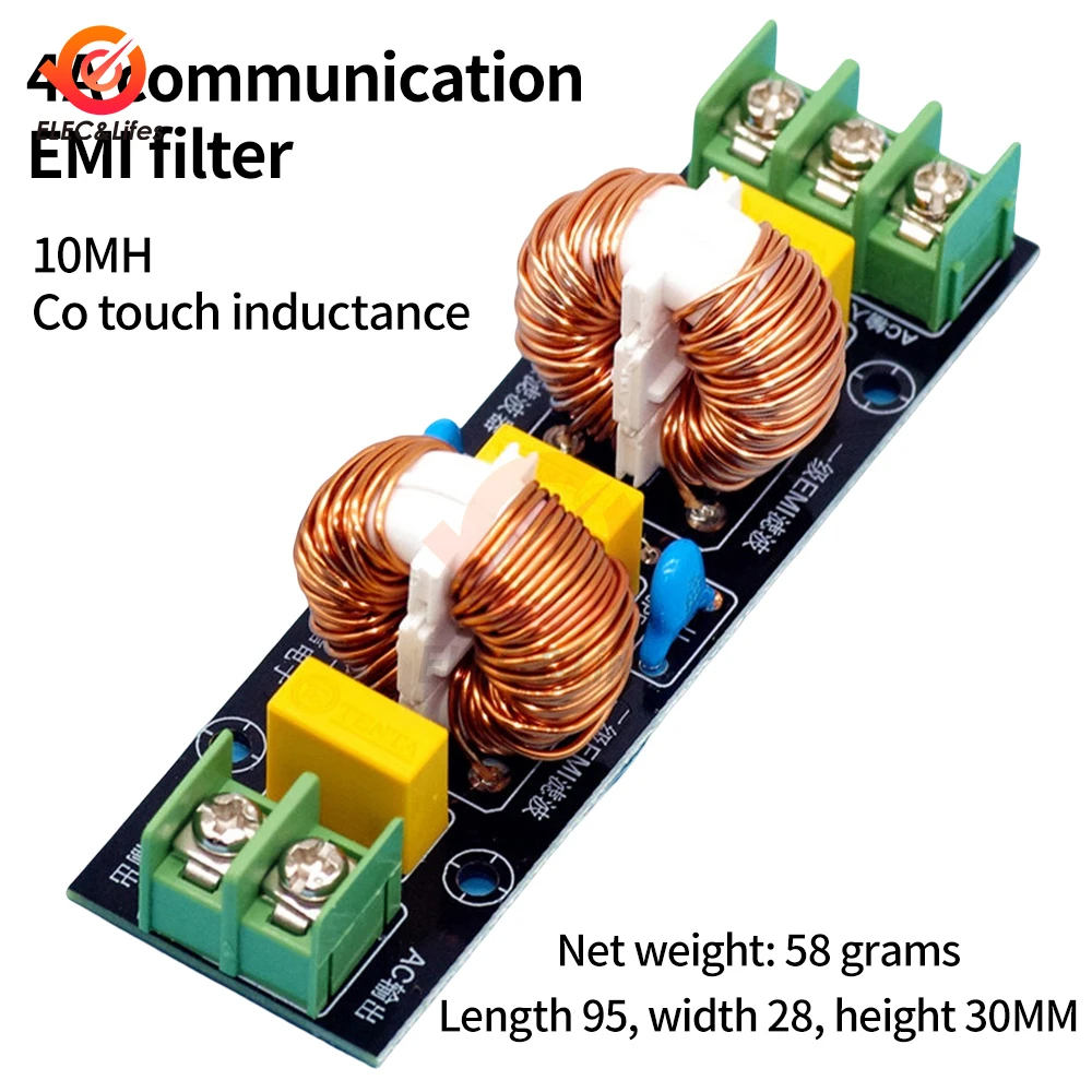

DC 110V-250V 18A 3MH/10A 8MH/4A 10MH/2A 10MH Common Mode Inductive Filter High Power AC Power Filter Module