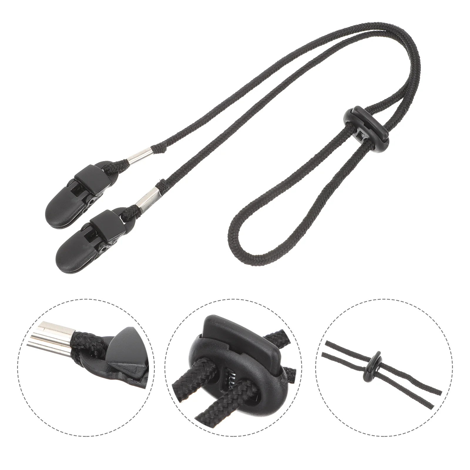 

2 Pcs Tie Bonnet Windproof Rope Buckle Hat Clip Retainer Clips Strap Securing Travel