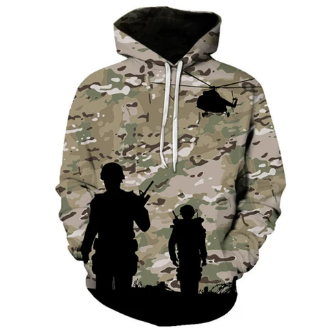 Cool Women and Men Fashion Oversized Hoodie Camouflage Sportswear Sweatshirt Unisex Top XS-5XL
