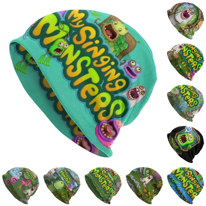 

My Singing Monsters Bonnet Femme Knitted Skullies Beanies Caps Women Men Winter Warm Electronic Video Game Slouchy Beanie Hats