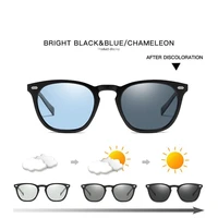 polarized photochromic sunglasses men women classic round sun glasses tr frame aluminum magnesium leg 2022