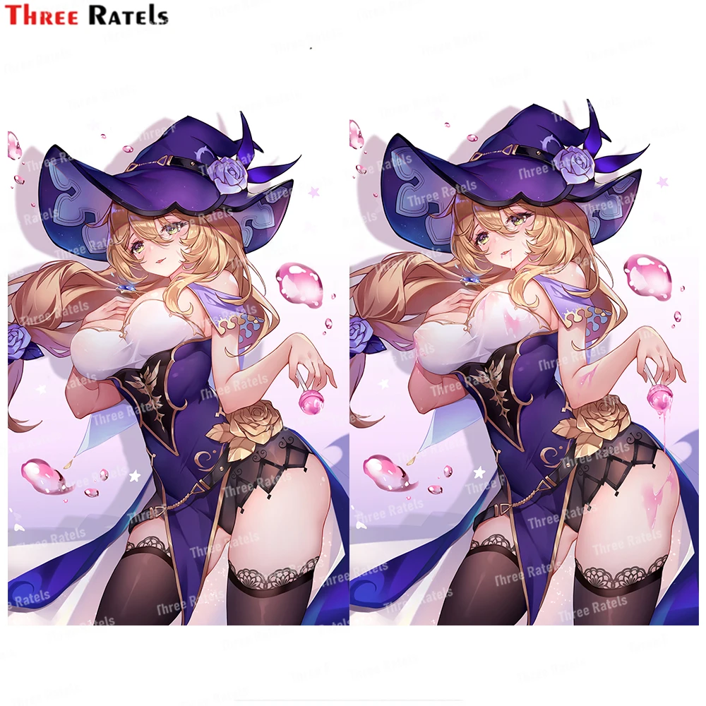 

Ударные наклейки и наклейки Three Ratels J396 Lisa Genshin для стайлинга автомобиля, украшения, автомобильные аксессуары