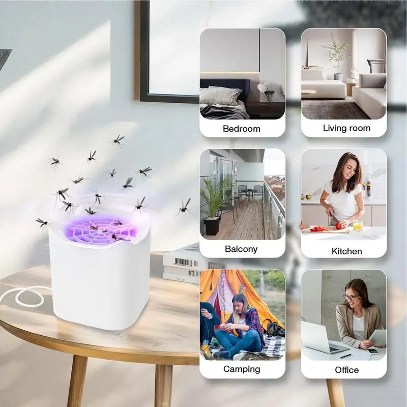Комнатная лампа-Ловушка Fly Zapper с четырьмя углами для комаров портативная
