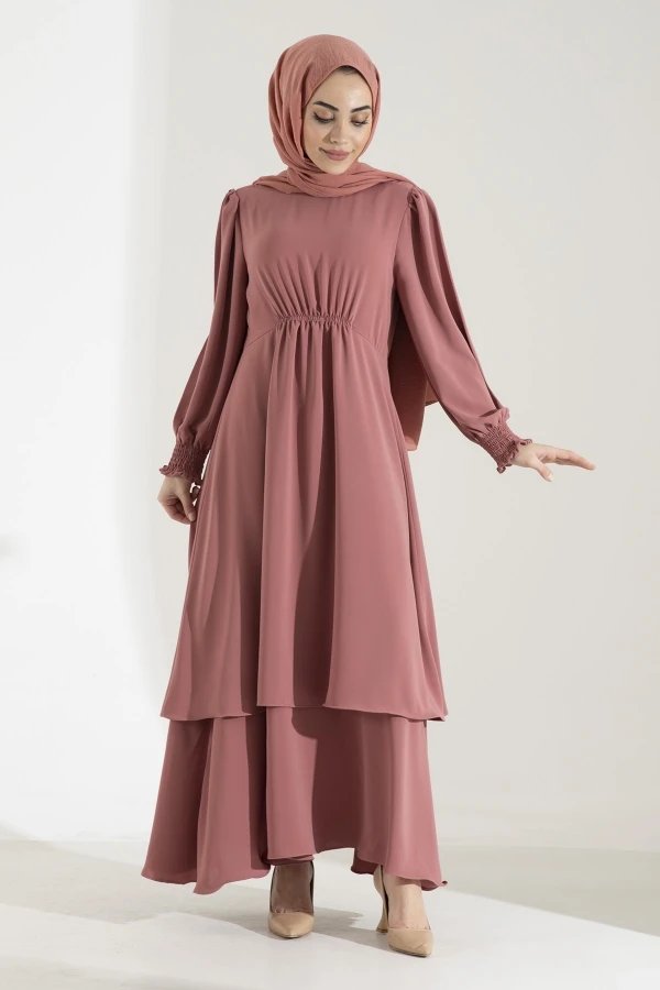 

Women's Coat Coat Looking Dress Fronting Detailed 7 Different Color Muslim Fashion Islamic Clothing Abaya Turkey Tunic Suit