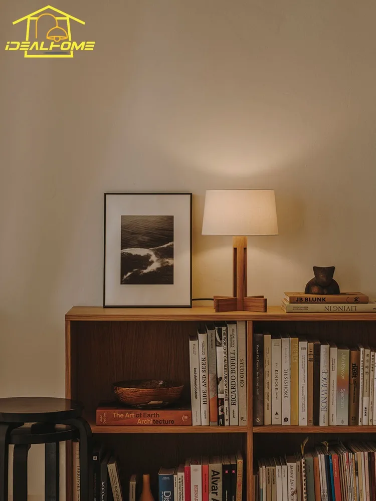 Японский дизайнерский напольный светильник Wabi-sabi из цельной древесины искусство