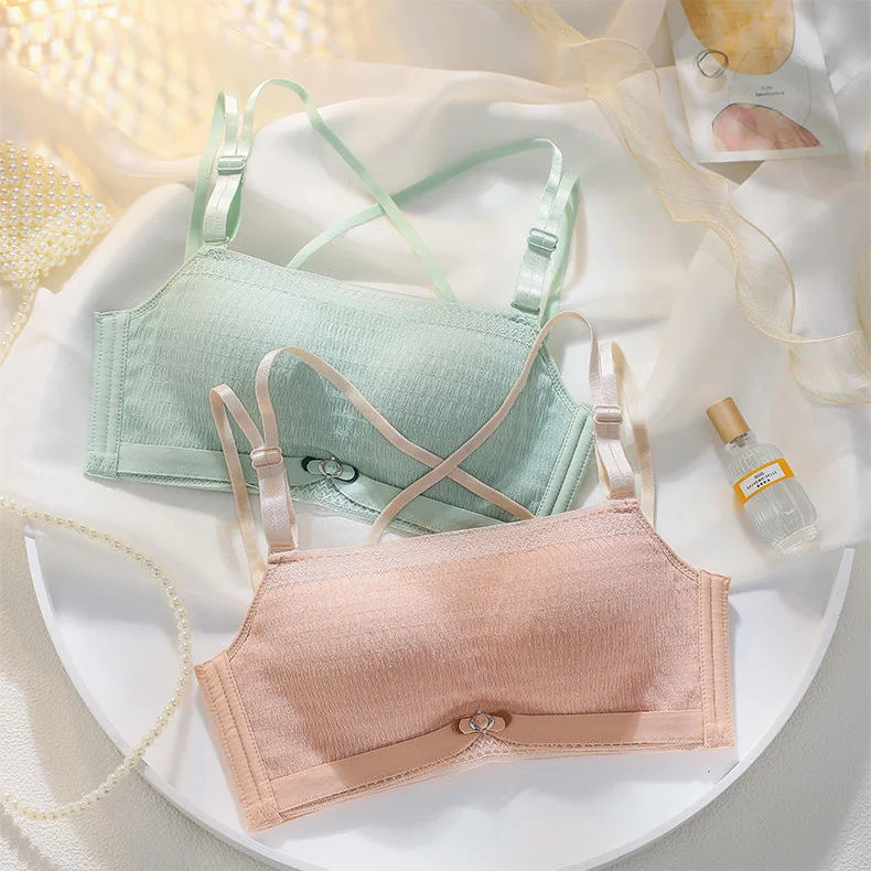 

Шелковое нижнее белье из модала, женская маленькая грудь без стальных колец, сборный бюстгальтер с защитой от провисания, бюстгальтер с магнитной застежкой на спине