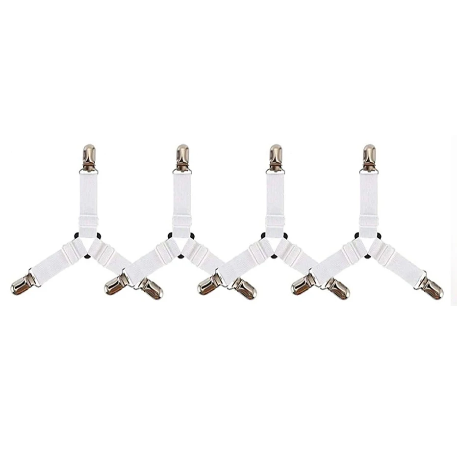 

Зажимы для простыней, 4 шт., черный/белый, металл+нейлон