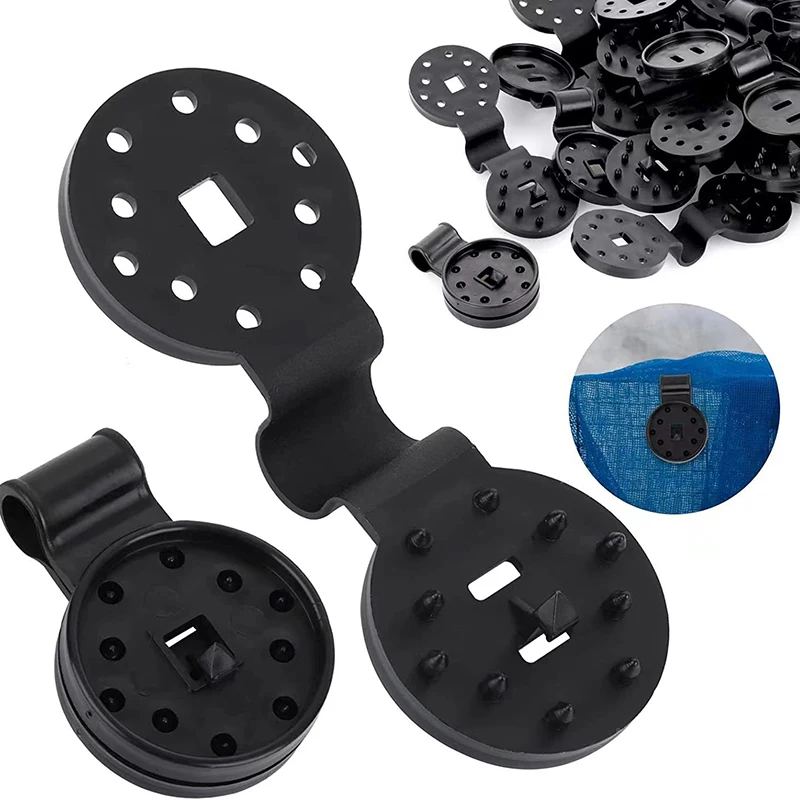 50PCS Greenhouse Film Sun Shade Nets Clips Buckle Clamp Tent Fix Tool Canopies Outdoor Sunshade and Bird Netting Fastener