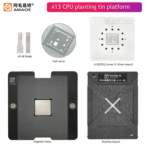 Трафаретная платформа Amaoe A13 CPU BGA для iPhone 1111Pro11 Pro max, материнская плата CPURAM, верхняянизкая посадка, оловянный шаблон