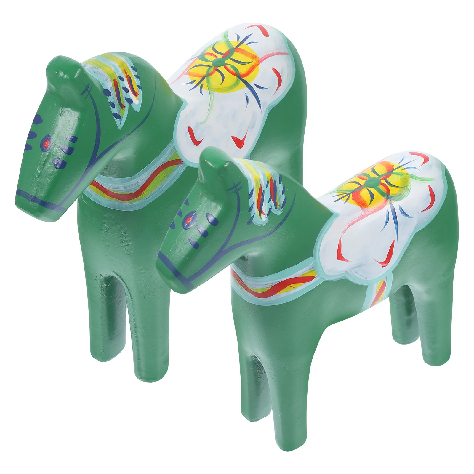 

Horse Wooden Figurine Swedish Decor Ornament Tabletop Statue Animal Lucky Sculpture Traditional Painted Hand Horses Dalarna