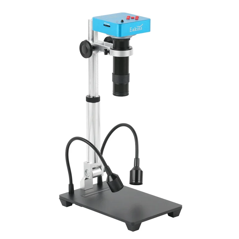 

38MP 2K 1080P HDMI USB Video Microscope Camera 1-130X Zoom C-Mount Lens Adjustable Spotlight Bracket Digital Image Acquisition