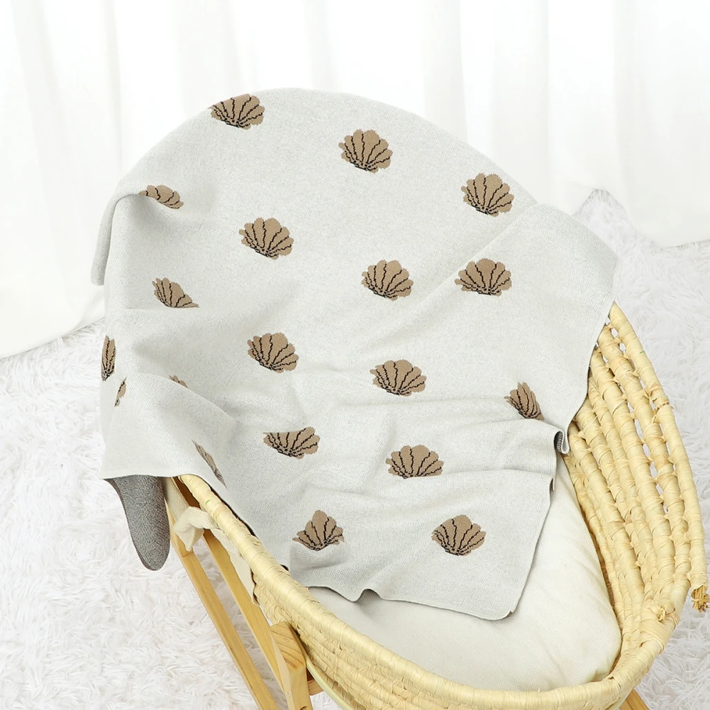 

Infant Muslin Swaddle Wrap Blanket Newborn Boy Girl Baby Knitted Blankets Toddler Soft Stroller Bedding 100*80 cm