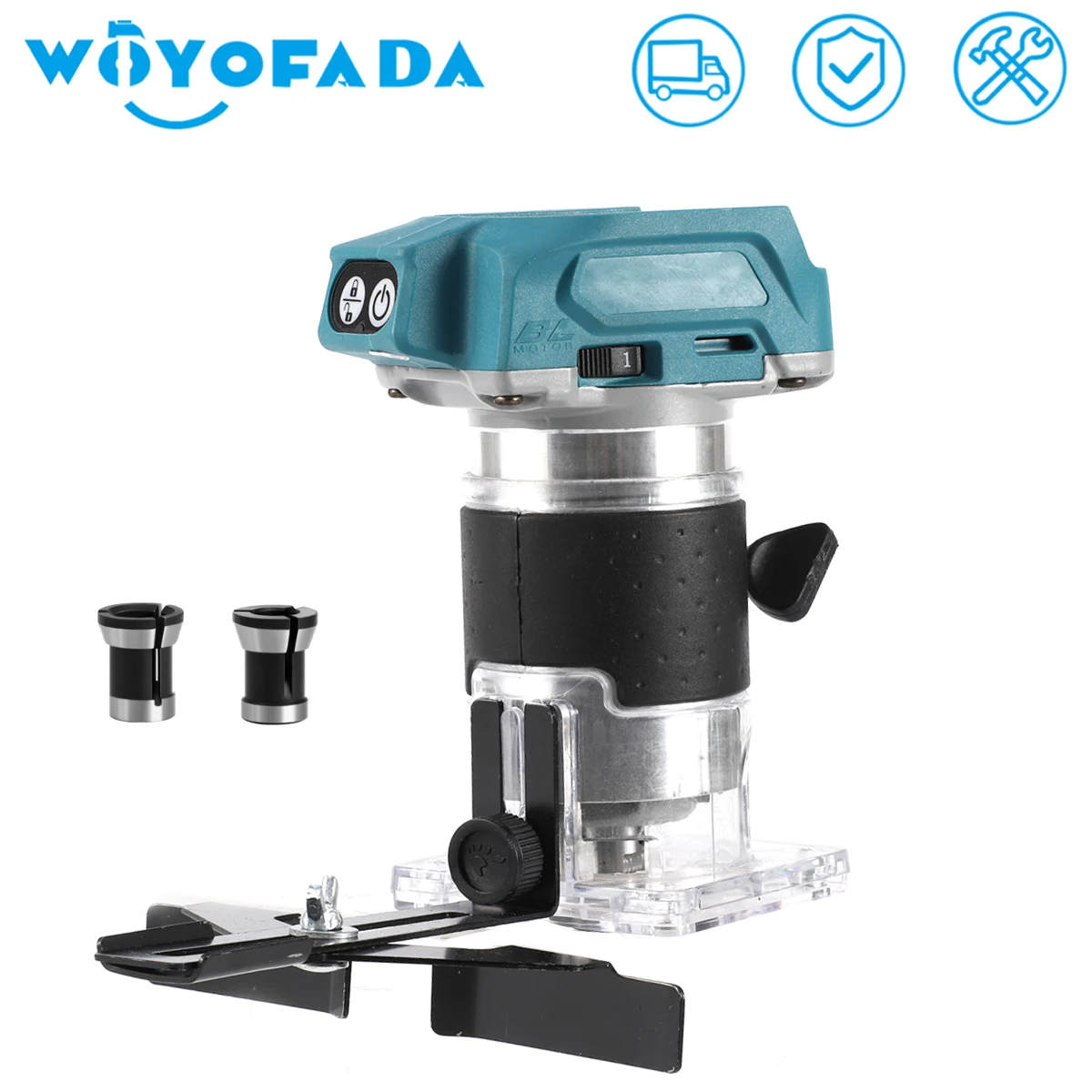 Brushless Electric Hand Trimmer Cordless Wood Router Woodworking Engraving Slotting 5 Speeds Trimming Milling Machine For Makita 1