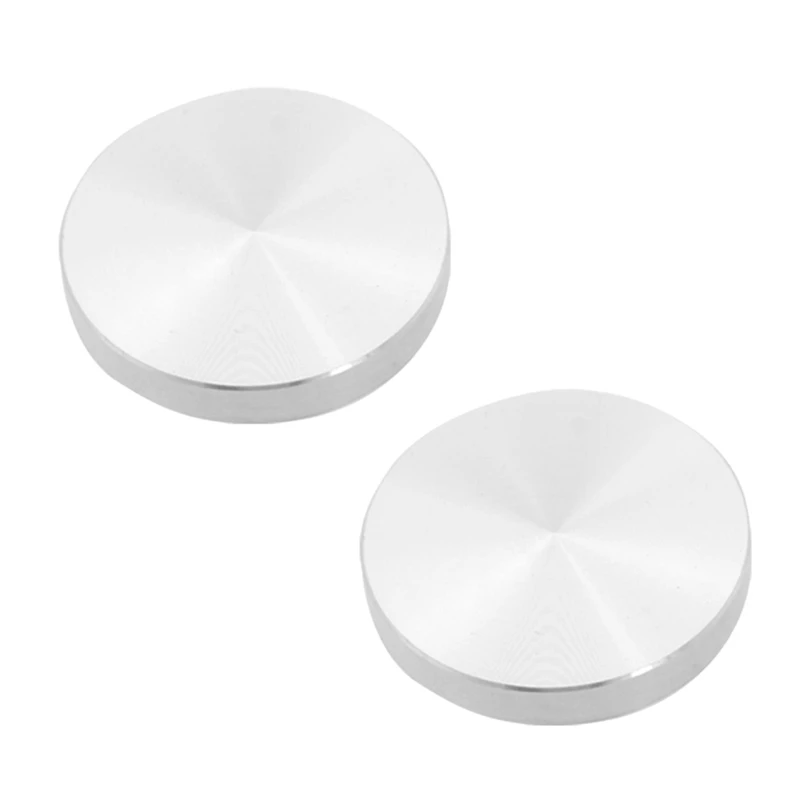 

2X стеклянная пластина адаптер стол ножка, алюминий, Круглый, 50x8 мм, серебристый