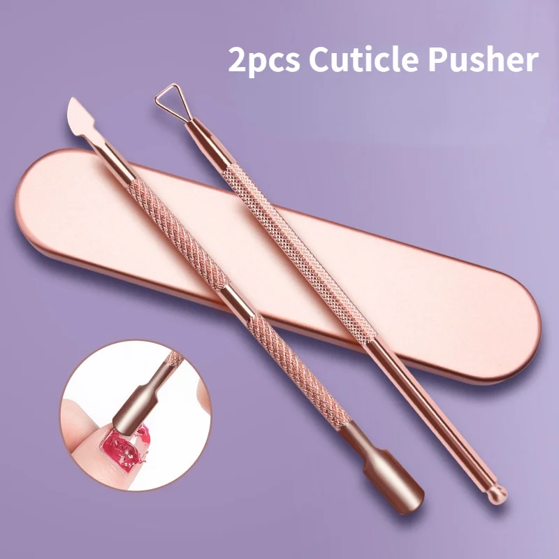 

2 шт., толкатель для кутикулы, нержавеющая сталь